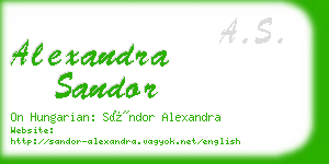 alexandra sandor business card